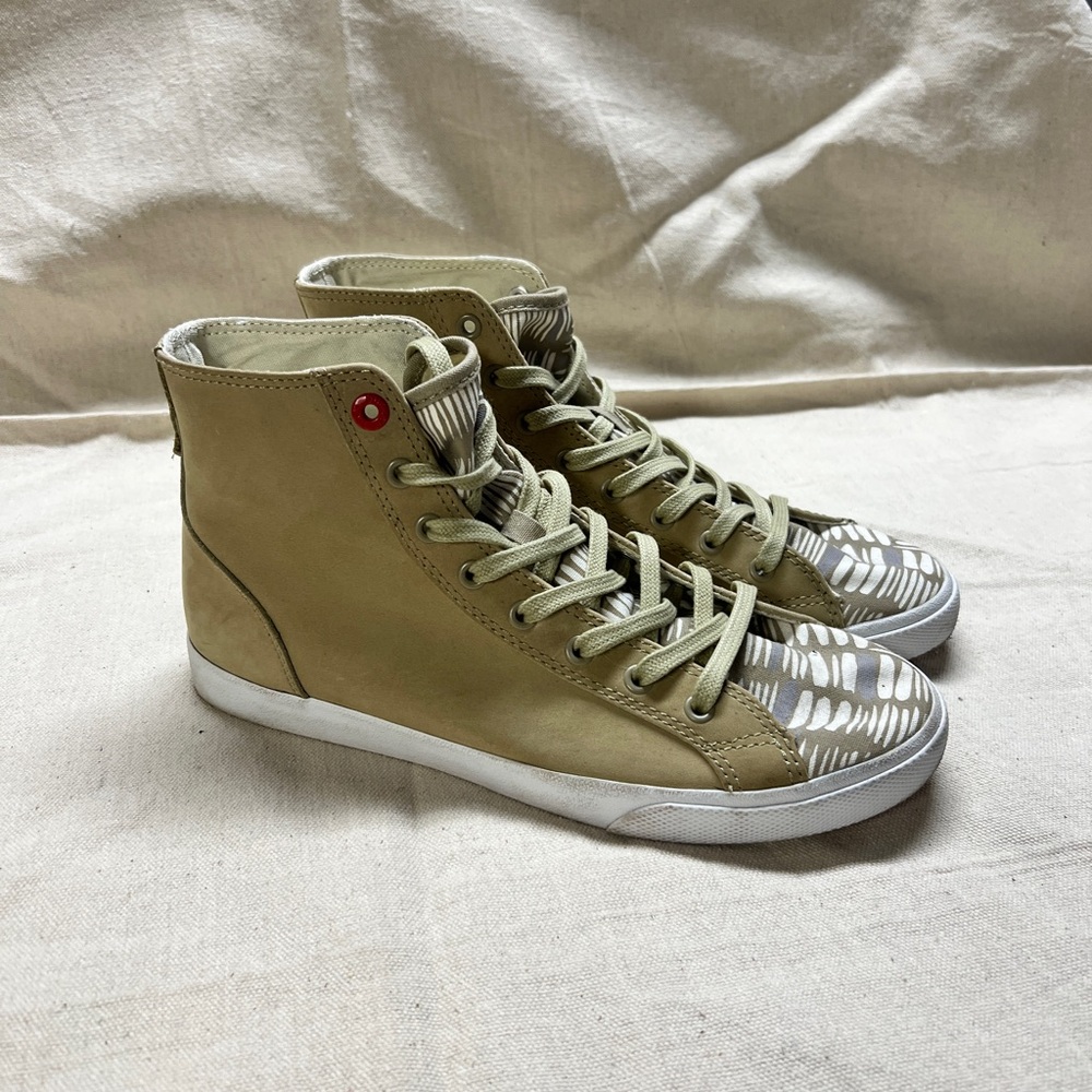 High-Top Sneakers with Patterned Design